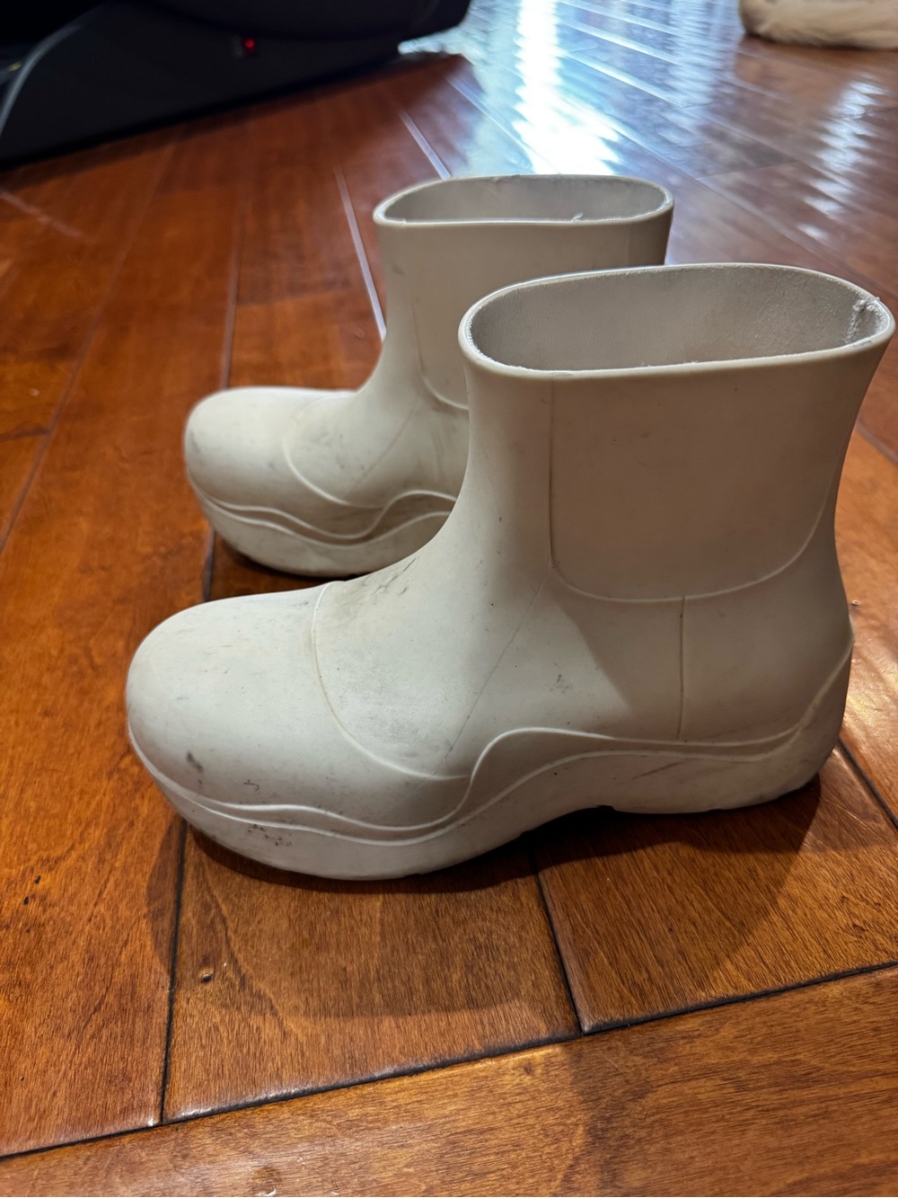 Bottega inspired puddle ankle boots